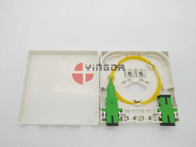 China  2 Port Fiber Optic Termination Box With SC/APC Pigtails & Adapters Anti Fire Anti-UV for sale