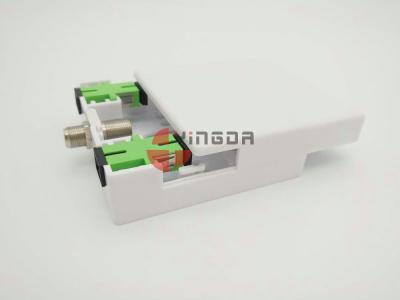 China 2 Port Socket Panel for SC Fiber Adapter Fiber Optic Terminal Box White ABS FTTH for sale