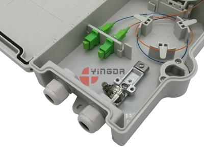 China FTTH 4 Cores Outdoor Fiber Termination Box , Fiber Optic Connection Box SC Adapter for sale