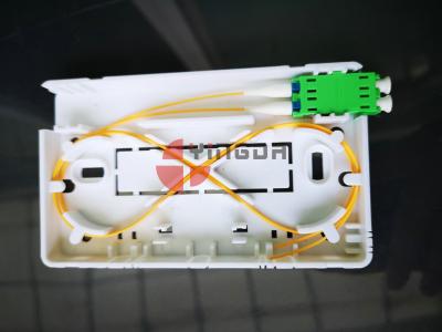 China 2 Port LC/APC Duplex Optical Fiber End User Subscriber Box Plastic Wall Mount for sale