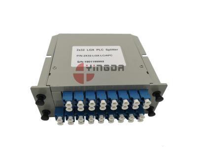 China 1x32 2x32 Lgx Plc Splitter Fiber Optic Cable Single Mode With LC SC Couplers for sale
