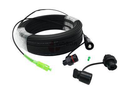 China Obere Abdeckungs-Faser-Optikverbindungskabel-Zugangs-Kabel-Pullover GYFJH LSZH G657A2 SC-/APCleichten schlages zu verkaufen