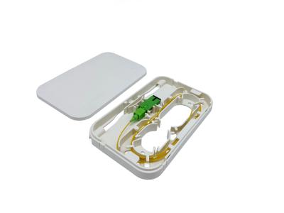 China Plastic 1 Core SC/APC Fiber Optic Wall Mount Outlet Socket Panel Termination Box Rossette NAP for sale