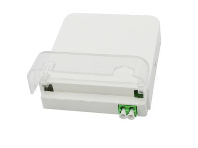 China 2 Port LC/APC Duplex FTTH Fiber Optic Terminal Box Wall Outlet IP54 Indoor ABS+PC for sale