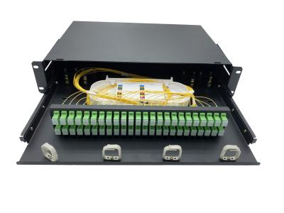 China Data Center Cabinet Rack Mount 65dB Fiber Optic Patch Panel for sale