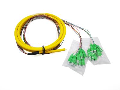 China 18 Colors Fiber Optic Pigtail 3Mts Fanout Tight Buffer SC G657A1 LSZH 0.9mm for sale