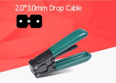 China Upc Apc FTTH 2*3mm Fiber Optic Stripping Tool Steel Carbon Steel Green for sale