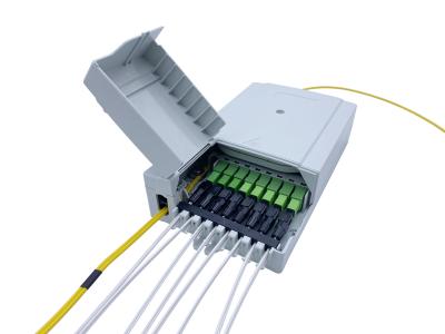 Chine Alliage gris UV de PC de résistance aux chocs FTTH de fibre d'IP54 8 anti d'arrêt envergure optique gauche de boîte de mi à vendre