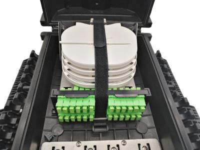 China Caja común del cable de fribra óptica de los puertos del cable de descenso de FTTH 16, recinto de la caja de conexiones de la fibra óptica en venta