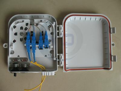 China Caixa do divisor da fibra óptica do PLC do plástico 1x8, caixa FDB0208 da terminação da fibra óptica da montagem da parede à venda