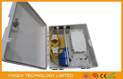 China PC Material Pole / Wall Mount Fiber Optic 1x 64 PLC Splitter Box IP65 GPDB-S64D/72D for sale