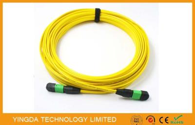 China SM MM FTTX MTP MPO Cable 7.8 mm Ferrule , 24 Core Fiber Optic Patch Cable for sale