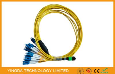 China Multi - Fiber Bundle MTP MPO Cable , MPO - LC Fan Out Patch Cord 2mm for sale