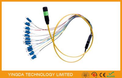 중국 단순한 섬유 케이블, MPO/MTP - LC 마구 접속 코드 케이블 0.9mm SM 판매용