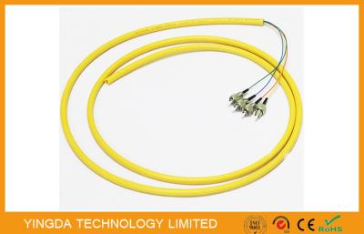 China ODF Bunchy Fiber Optic Pigtail 4 Cores LSZH 0.9MM Yellow , Single Mode Pigtail for sale