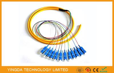Китай Проламывание отрезка провода оптического волокна SC сердечника индустрии 12, волокно G652D Corning отрезка провода SC FTTH SM LSZH продается