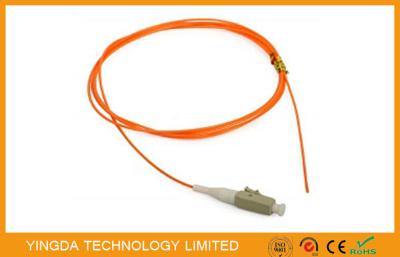 China LC / PC Fiber Optic Patch Cord Pigtail  62.5 / 125um MM , Fiber Optical LC Pigtail for sale