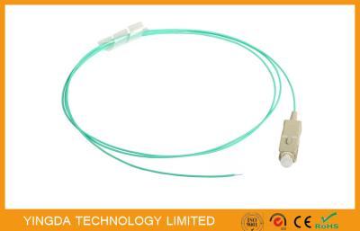 China FTTx SC Fiber Optic Pigtail Connector OM3 - 300 10G , SC Pigtail MM 5M Aqua for sale