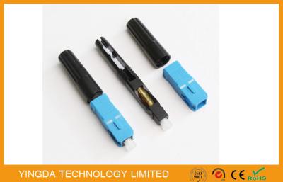 China Quick Assembly Connector SC , Field Installation Connector Blue For CATV / LAN Network for sale