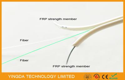 China Single Mode FTTH Drop Cable , FRP Non - Metallic Strength 2 Core Fiber Optic Cable for sale