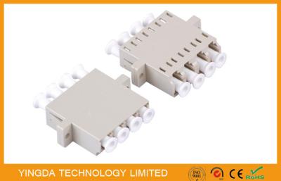 China FTTH Rack Panel LC Quad Adapter , LC MM Optical Fiber Adapter Customized for sale