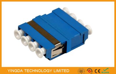 China FTTH CATV LC/PC Fiber Optic Adapter 4 Way Blue ,  SM / MM LC Optical Adapter for sale