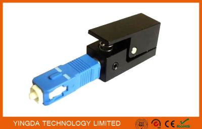 China Acoplador simples da fibra óptica do preto azul quadrado da manutenção programada/milímetro do SC do adaptador da fibra óptica à venda
