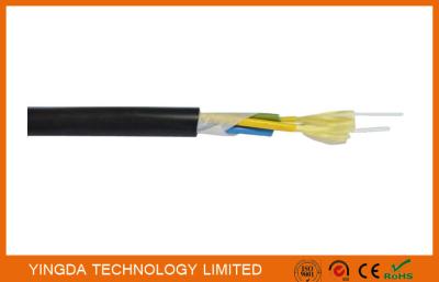 中国 屋外 CATV の基地局のパッチ・コード FTTH のドロップ・ケーブル 7.0mm の PE の外装堅く緩衝されたケーブル 販売のため