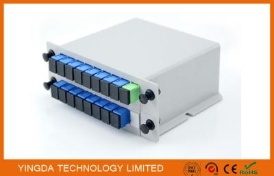 China GPON Network PLC Optical Fiber LGX Splitter Aluminum 2 Slot Cassette Chassis for sale