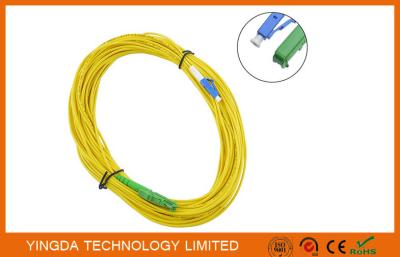중국 HUBER + LC 근거리 통신망 광섬유 헝겊 조각 케이블 LSZH 플레넘 황색에 SUHNER E2000 판매용