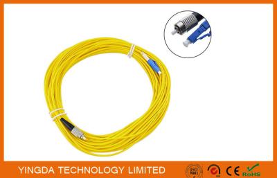 China LC to FC Singlemode Simplex Fiber Optic Patch Cord ,  20 Meters LSZH Fiber Patch Cable for sale
