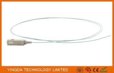 China Fiber Optic Pigtail SC OM3 10Gigabit Aqua 50/125um 2 Meter LSZH G657A1 Mulitmode Fiber 0.9mm for sale