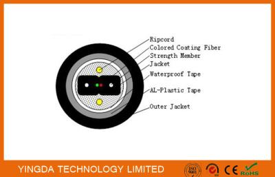 Китай Armored тип кабель смычка трубопровода куртки PE черноты кабеля падения FTTH волокна напольный продается