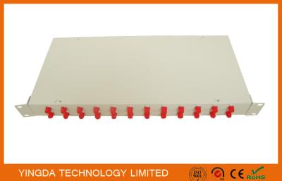 China Optical Fiber Rack Mounted ODF Patch Panel 19 Inch 24 Ports Cold Rolled Steel 1.0mm for sale