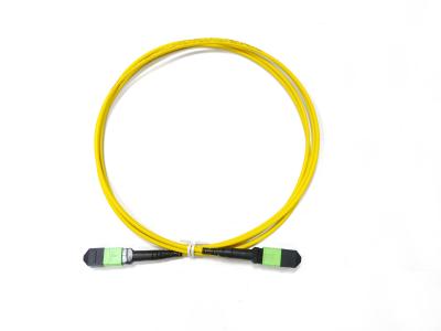 China Polarity B 12 Fiber Optic MTP MPO APC Female to Male Patch Cord Truck Cable Assembly for sale