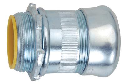 China 2 Inch EMT Compression Connector , EMT Conduit Compression Fittings Insulated Type for sale