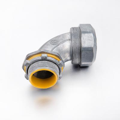 China Tipo do ângulo conector da canalização do cabo flexível de 90 graus, encaixes apertados líquidos da canalização do cabo flexível à venda