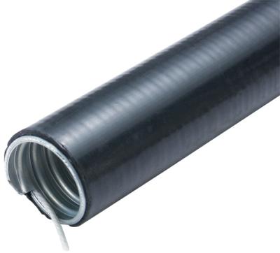 China Black Electrical Flexible Metallic Tubing , Flexible Armoured Cable Conduit 3/8
