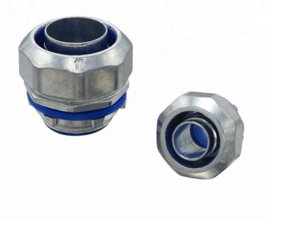 China Zinc Die Cast Flexible Conduit Fittings Liquid Tight Straight Connector For Grounding for sale