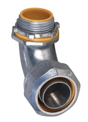 China 1 Inch Liquid Tight Angle Connector , Electrical Conduit Elbow Fittings Polished for sale
