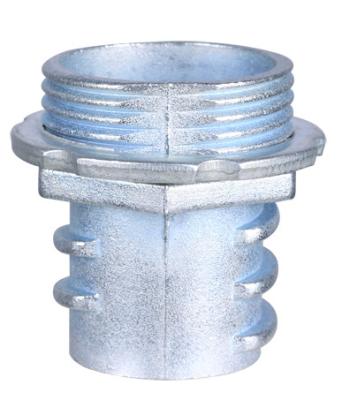 China Zinc Die Casting Flexible Conduit Fittings Screw In Flex Connectors Polished for sale