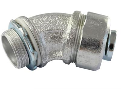 China Durable Malleable Iron Conduit Fittings , 45 Degree Conduit Fitting Firm Structure for sale