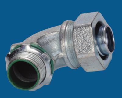 China Waterproof Malleable Iron Fittings 90 Degree Liquid Tight Connector Fire Resistance for sale