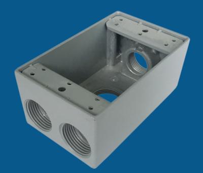 China Aluminum Waterproof Electrical Box Weatherproof Receptacle Box Grey Color for sale