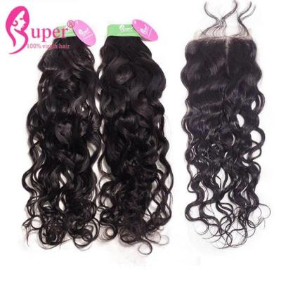 China Mongolian Water Wave Remy Human Hair Extensions Hairstyles For Women Accessories for sale