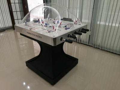 China Professional Rod Hockey Table 5mm Acrylic Dome Hockey Table With Silver Plastic Corner for sale