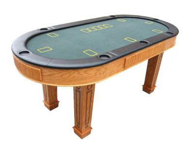 中国 現代ポーカー ゲームのテーブルMDFカップ・ホルダーが付いている耐久カード遊ぶテーブル 販売のため