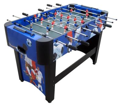 China Blue Football Game Table 4FT MDF Soccer Table Color Graphics Design For Indoor for sale
