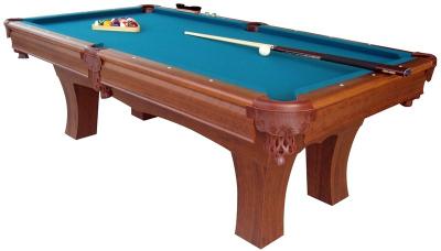 China Deluxe 96 Inches Billiard Game Table With Leather Pocket / Wool Felt Play Court for sale