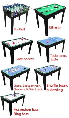 中国 12 1つの多目的のゲーム テーブルの多色刷りの設計卓球のビリヤード台に付き 販売のため